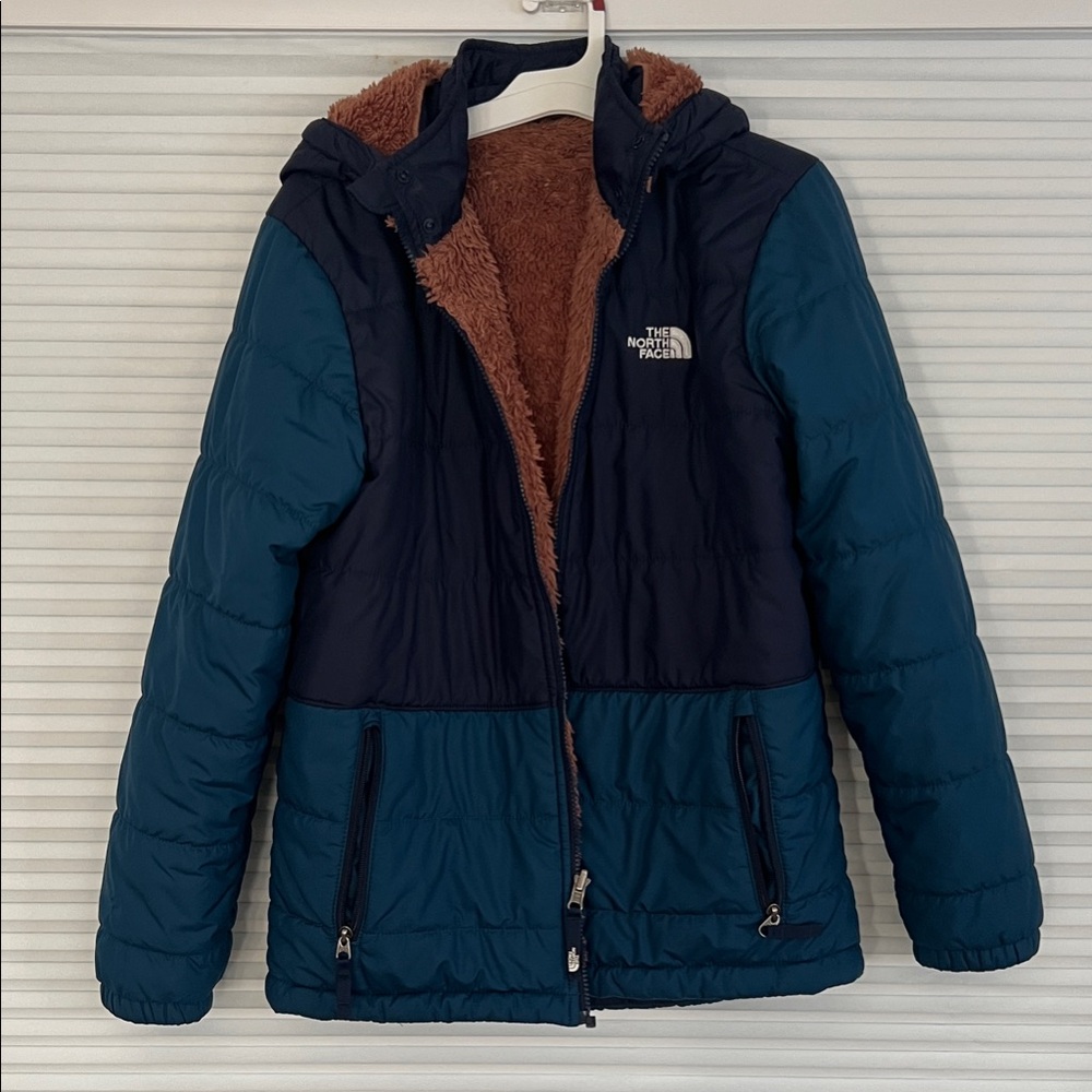 The North Face Blue and Black Hooded Jacket
